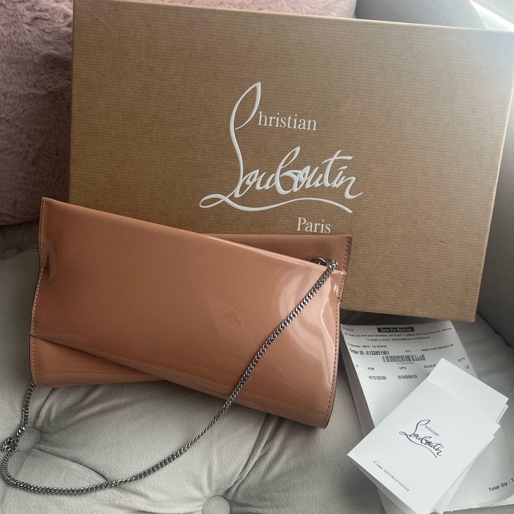 Christian Louboutin Blush/ Nude Patent Clutch